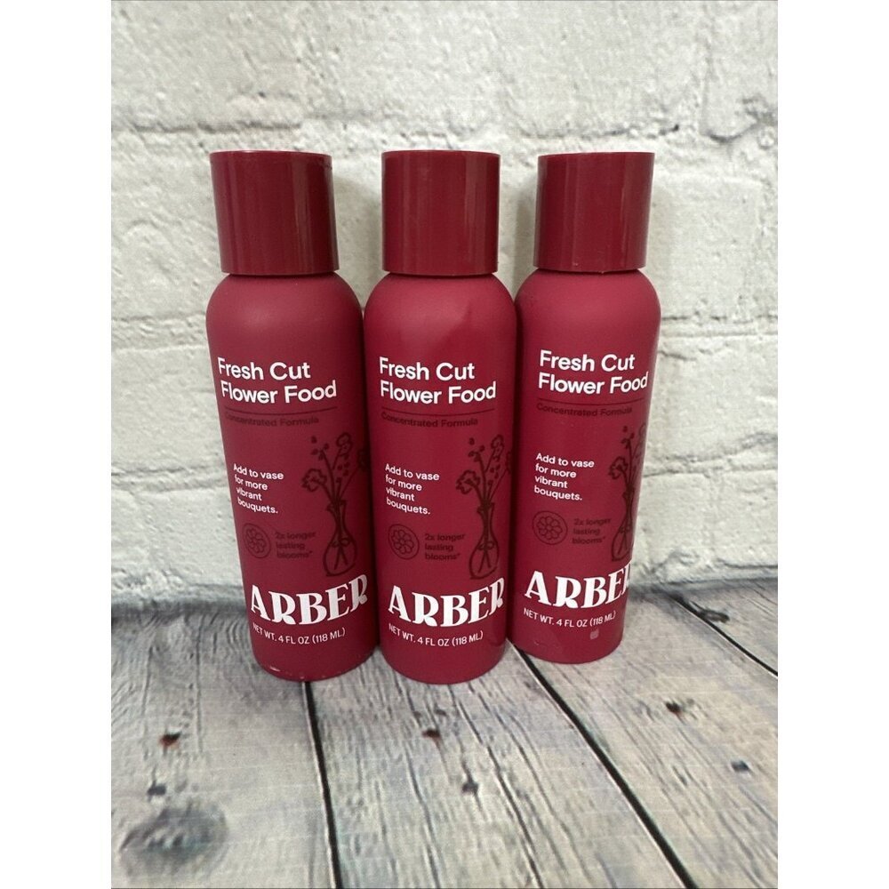 (3 Set) Arber Fresh Cut Flower Food Liquid Flower Concentrate 4 fl oz